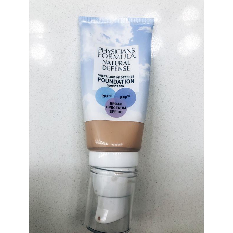 KEM NỀN TỰ NHIÊN MỎNG NHẸ CÓ CHỐNG NẮNG PHYSICIANS FORMULA NATURAL DEFENSE FOUNDATION 30ML CHÍNH HÃNG - 8186