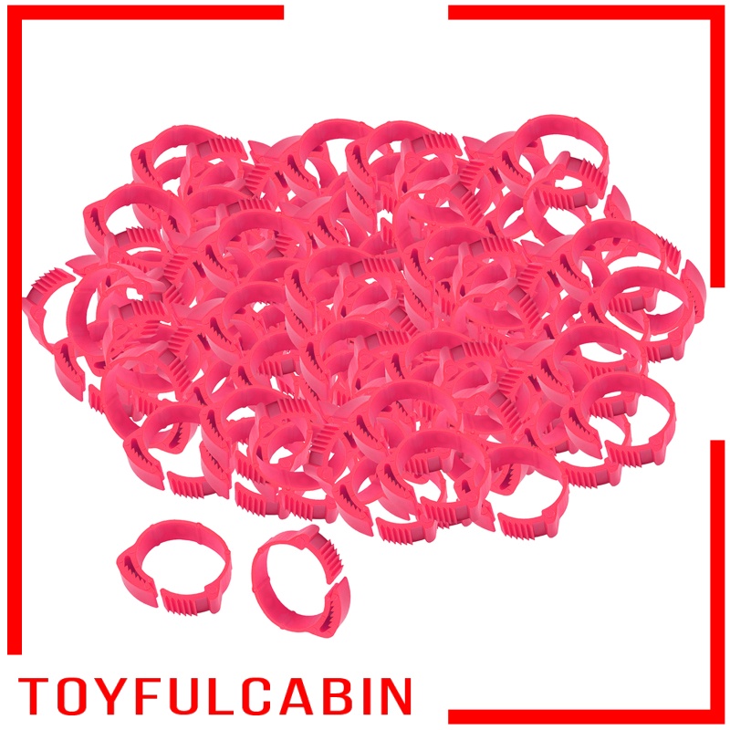 Set 100 Vòng Kẹp Chân Gà Vịt / Vịt Bằng Nhựa Tiện Dụng