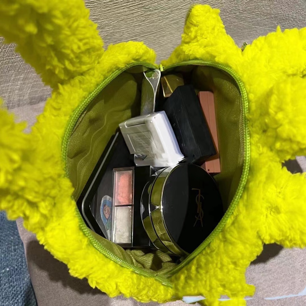 Túi tote nhân vật hoạt hình dễ thương, mới lạ, túi tote nhung, trâm cài hoạt hình ngẫu nhiên miễn phí, thời trang đa dạng cho bạn gái lựa chọn