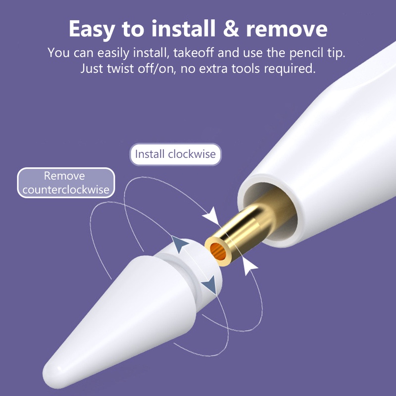 1 Bút Cảm Ứng Stylus Bằng Nhựa Độ Nhạy Cao Cho Pencil 1/2