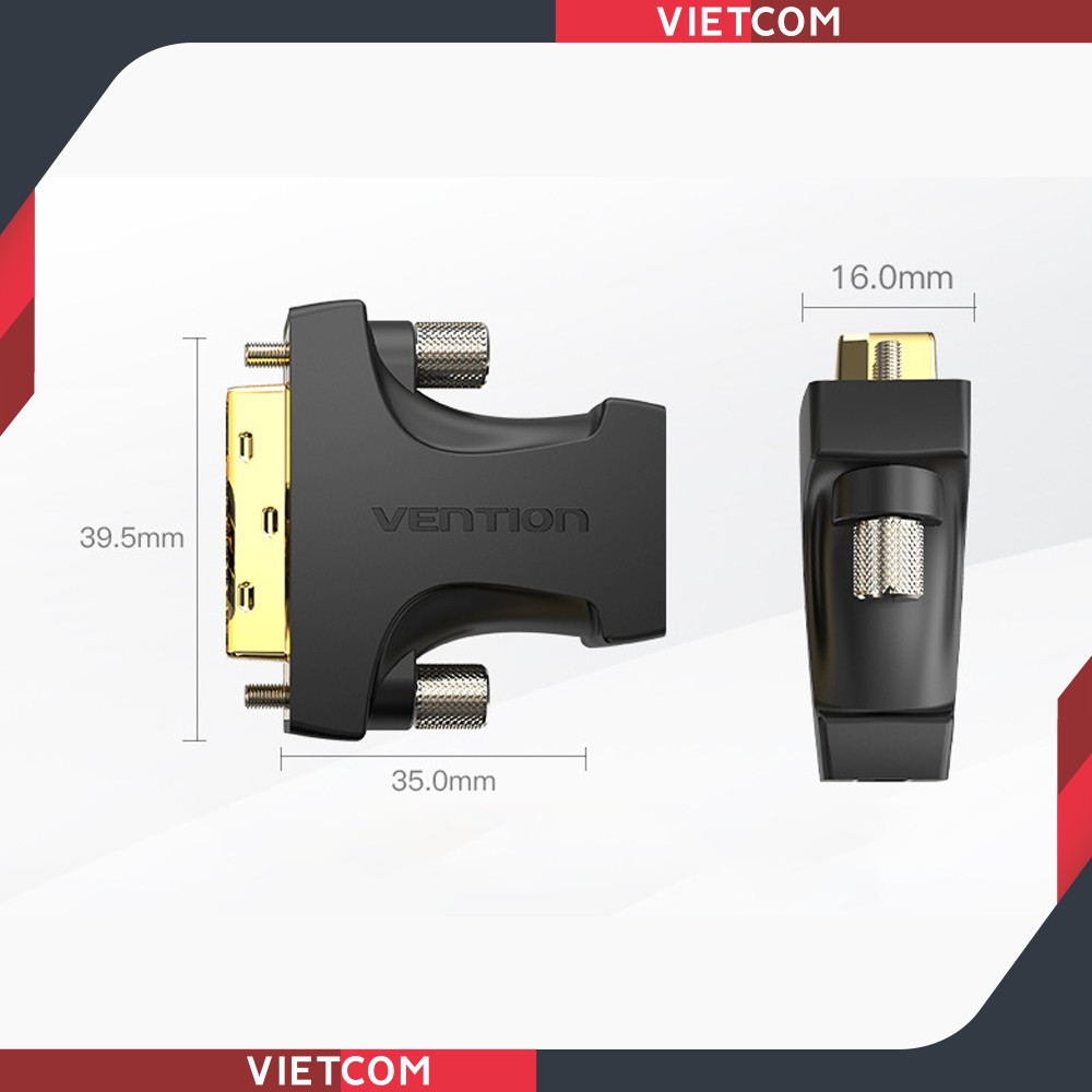 Đầu Chuyển Đổi DVI To HDMI & HDMI To DVI Mạ Vàng - Thương Hiệu Vention