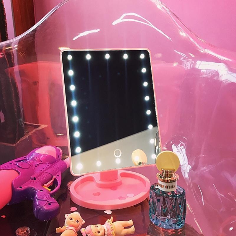 Gương trang điểm cảm ứng gắn đèn LED 22 bóng