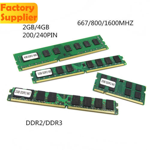 AMD Bộ Nhớ Ram 2gb 4gb Ddr2 Ddr3 Pc2-5300 U 667 800 1600mhz 200 240pin Pc Dimm Pc6400 Pc3-12800 Cho Máy Tính