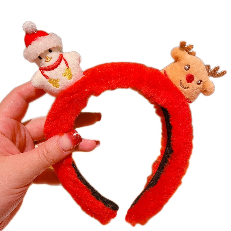 Băng Đô Cài Tóc Rửa Mặt Bằng Vải Bông Giáng Sinh Dễ Thương