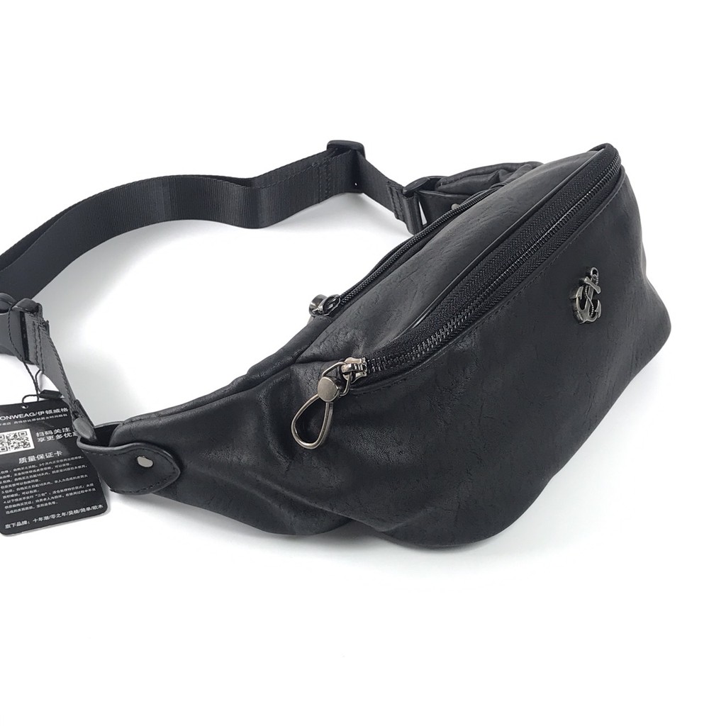 Túi Bao Tử Đeo Ngực Nam Màu Đen Da PU Mềm Mại Phong Cách Hàn Quốc Chất Lượng Cao Cấp Chính Hãng Bền Đẹp Chống Thấm Nước | BigBuy360 - bigbuy360.vn