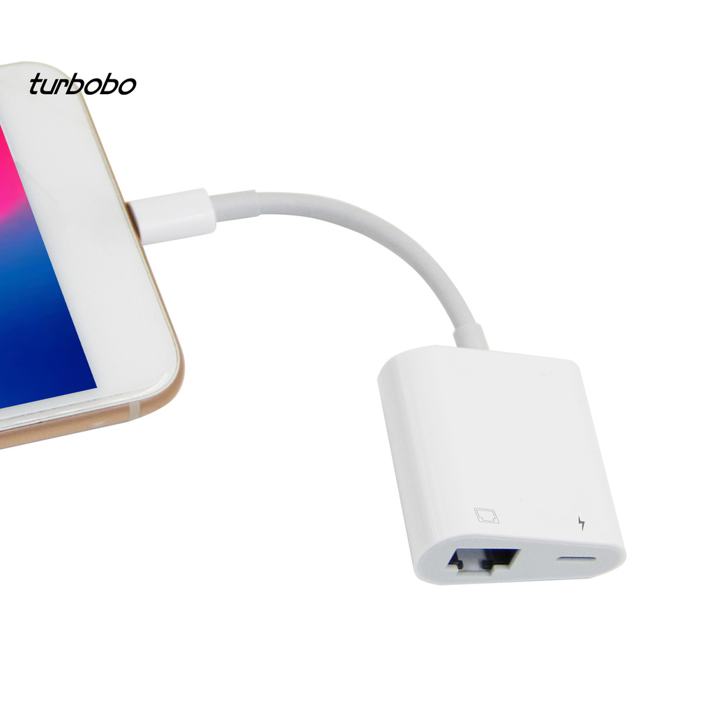 Đầu chuyển đổi Ethernet bằng ABS từ 8pin sang RJ45 thích hợp cho thiết bị Apple