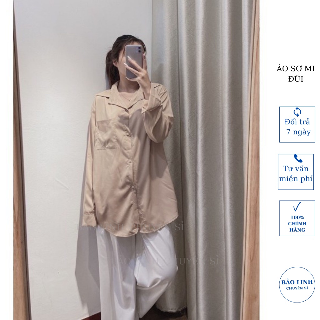 Áo Sơ Mi Học Sinh Dài Tay Form Rộng, Áo Trắng Nữ ulzzang vintage hàn quốc Đi Làm Đi Học