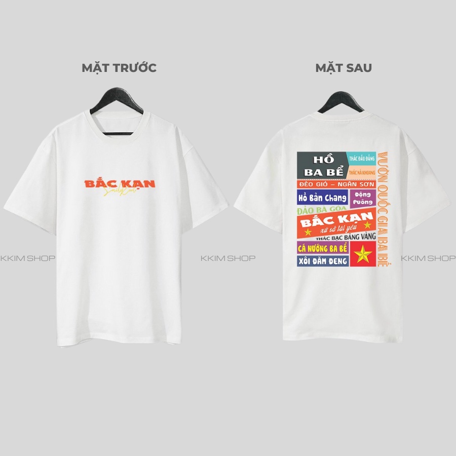 Áo thun tay lỡ BẮC KẠN, Áo phông 63 tỉnh thành Form rộng oversize, chất liệu Cotton KKIMSHOP