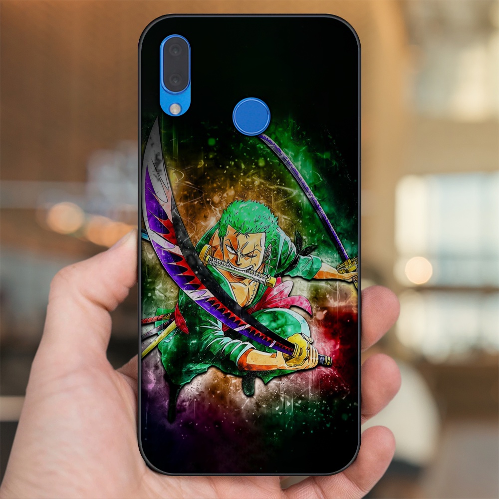 Ốp lưng Huawei Nova 3, Nova 3i, Nova 3e, P20 Lite viền đen in hình Zoro One Piece