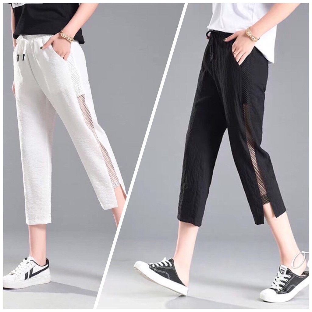 {SALE LỖ GT SP MỚI} QUẦN BAGGY PHỐI LƯỚI PHONG CÁCH CHẤT ĐŨI XƯỚC XUẤT HÀN