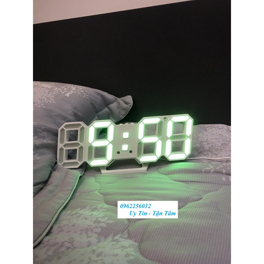 Đồng hồ LED 3D treo tường, để bàn thông minh TN828 Smart Clock