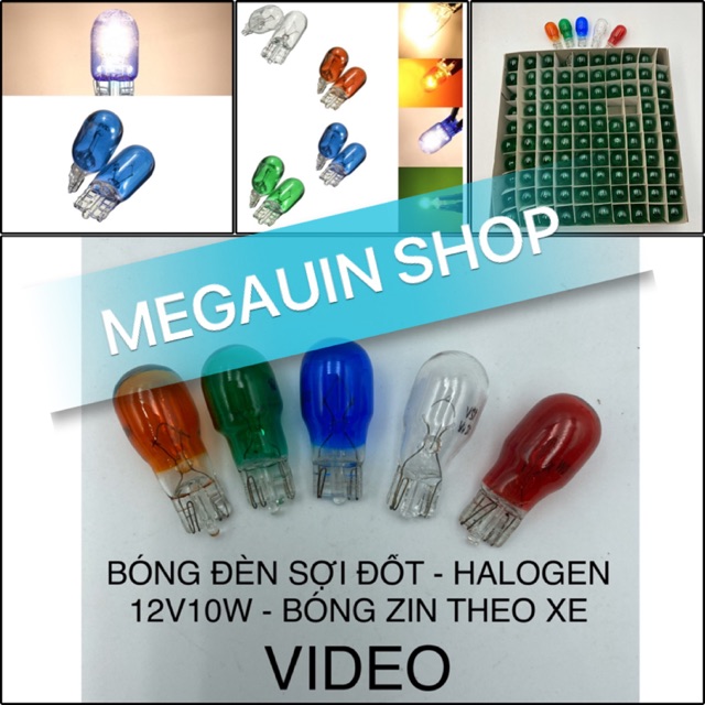 BÓNG XI NHAN XE MÁY DREAM, WAVE 12V10W ZIN (BÓNG HALOGEN SỢI ĐỐT) GIÁ 1 CÁI