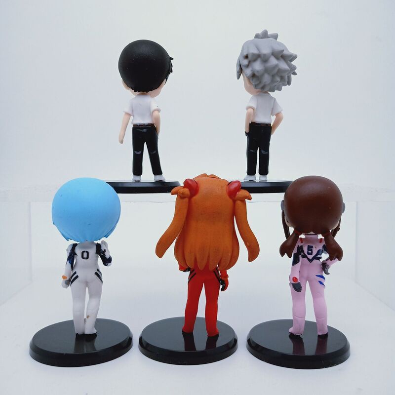 5pcs set 7cm Evangelion EVA Mini Figure Ayanami Asuka figure kid girl gift