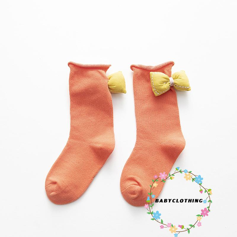 Vớ Cotton Đính Nơ 3d Đáng Yêu Cho Bé Gái 1-8 Tuổi