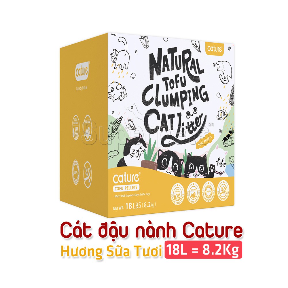 Cát mèo đậu nành Natural Tofu Clumping 8.2Kg Thơm lâu - Cát vệ sinh mèo