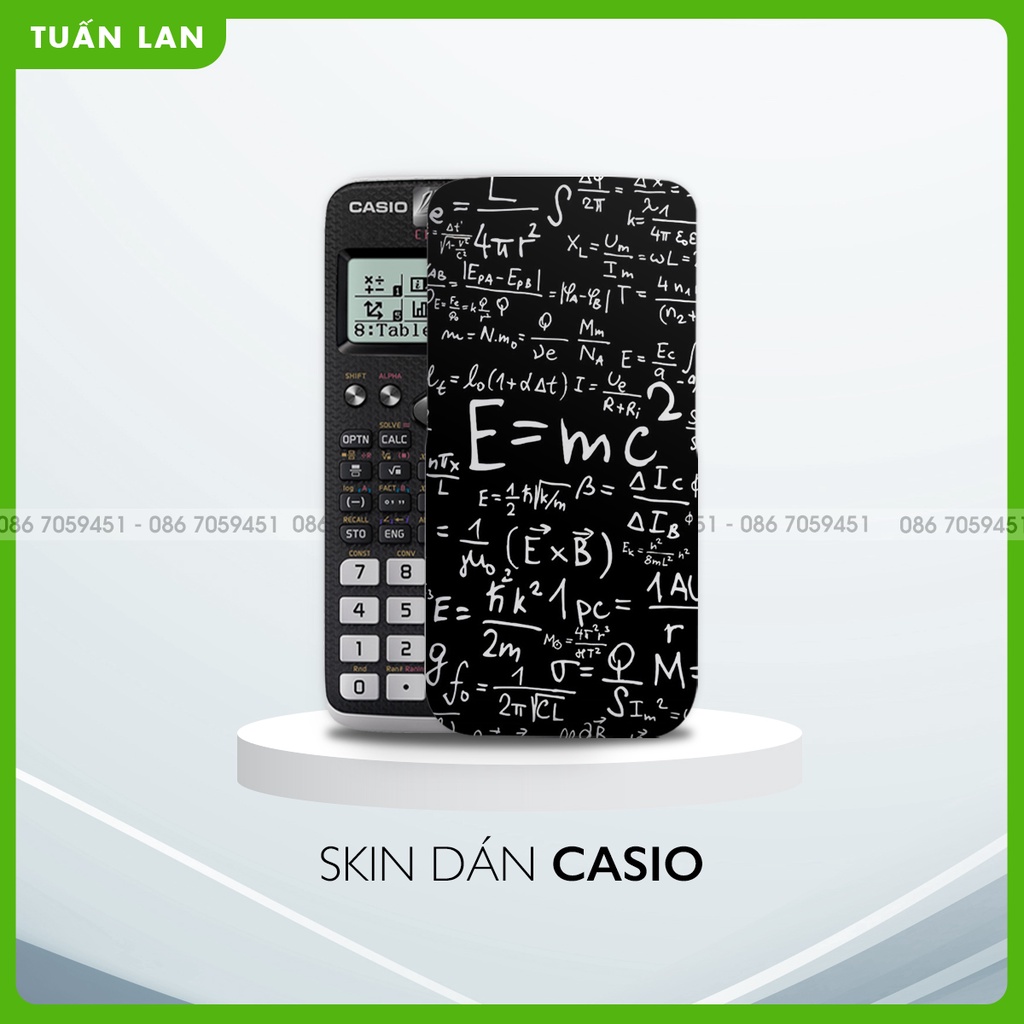 Miếng dán máy tính CASIO In Hình Công NghệBộ 10 Decal dán máy tính cầm tay in theo mẫu yêu cầu tcnb10