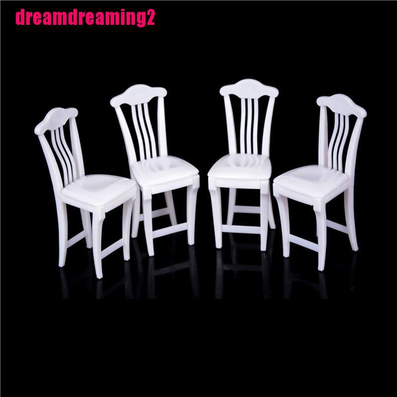 [Dream]4pcs/lot Nursery Baby High Chair Table chair 1/6 for Doll's House Dollhouse Furniture,play house toys