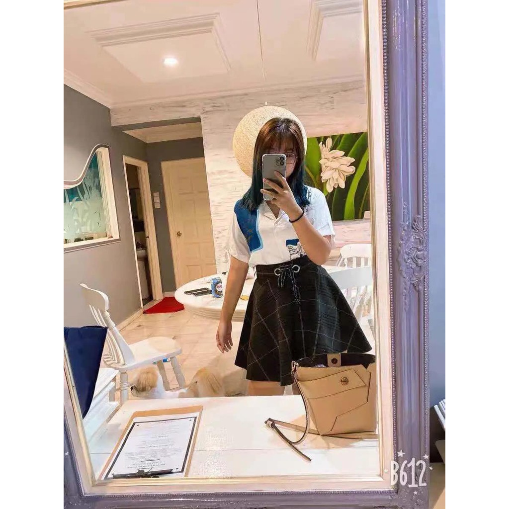 [CÓ ẢNH THẬT] Sơ Mi Nữ Phong Cách Ullzang In Hình Xinh Xắn, Cổ Áo Dạng Vest Nổi Bật, Vải Kate Thoáng Mát