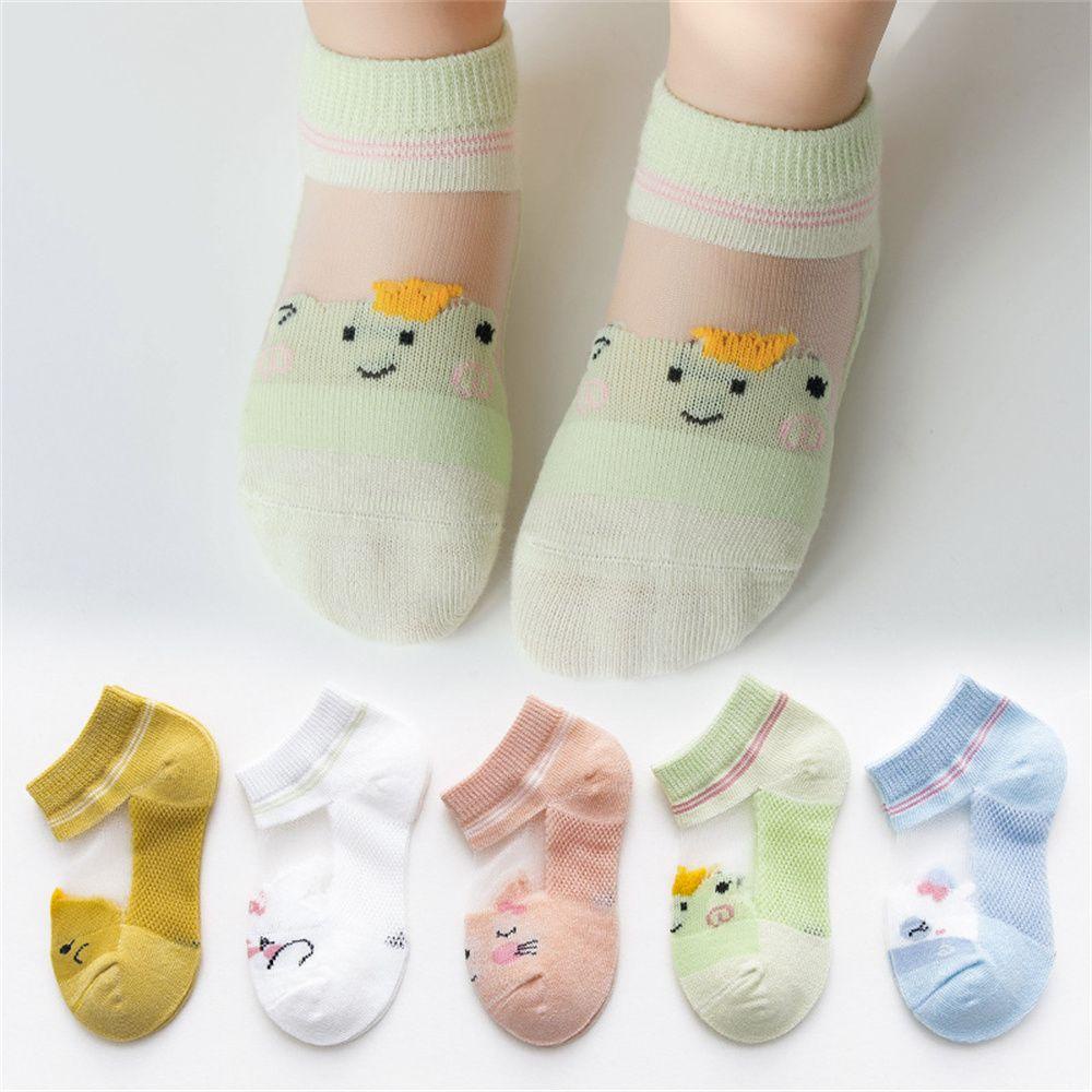 Vớ Cotton Thoáng Khí Siêu Mỏng Dễ Thương Cho Bé 0-5 Tuổi