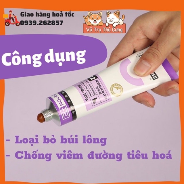 Gel dinh dưỡng tiêu búi lông, giảm hôi miệng cho Mèo - Hairball Solution BIOLINE 100g | Gel dinh dưỡng cho Mèo biếng ăn
