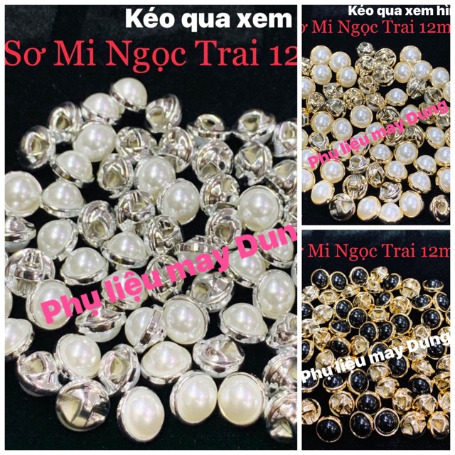 Nút sơmi trơn tròn 3 màu size 12mm | BigBuy360 - bigbuy360.vn