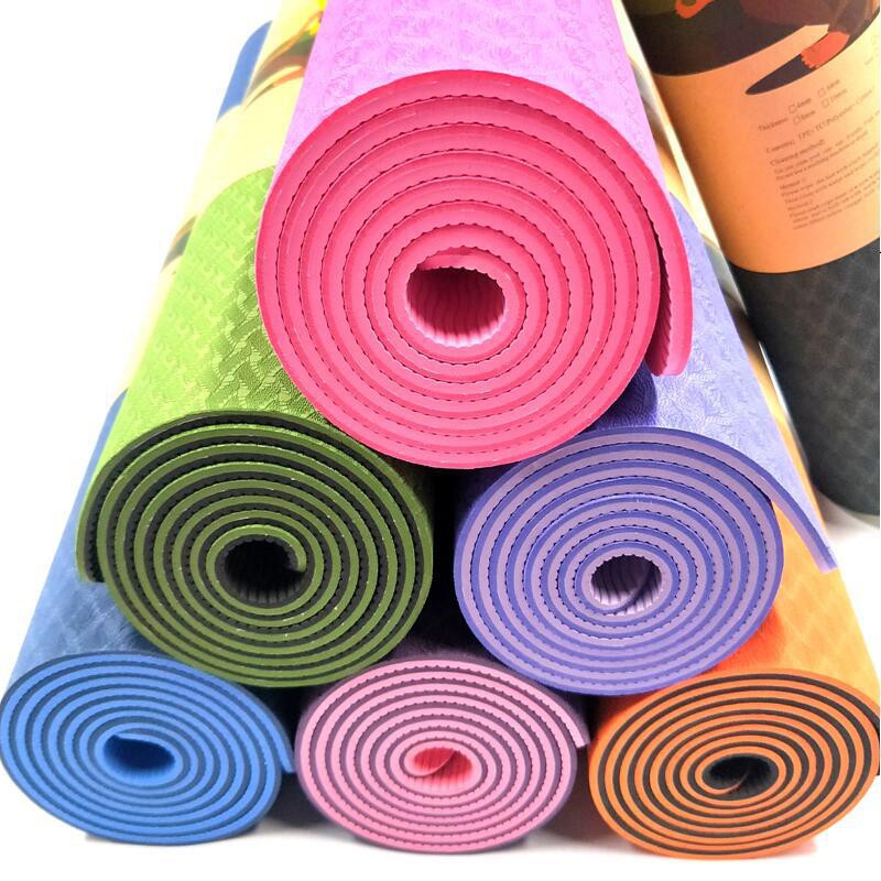 [Lỗi nhỏ - Hàng thanh lý] Thảm tập yoga định tuyến chống trơn trượt 6 8mm, Thảm tập gym tại nhà giá rẻ