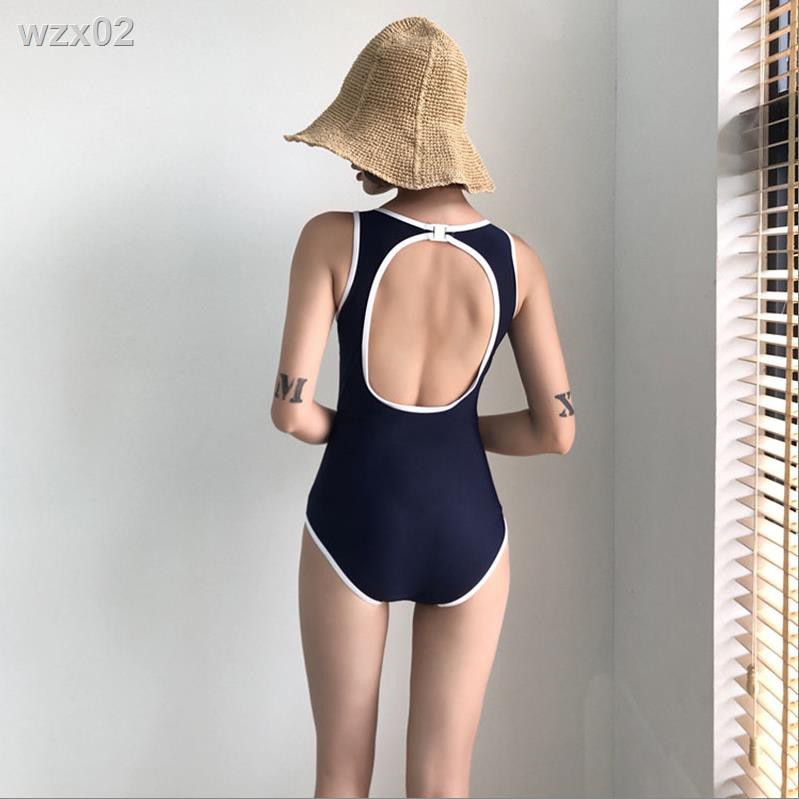 Áo tắm nữ retro màu xanh hàn quốc bikini một mảnh sexy size ngực gom lại che bụng là đồ bơi mỏng | BigBuy360 - bigbuy360.vn