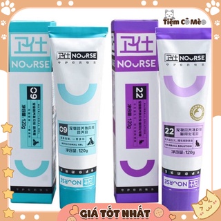 🌟 gel dinh dưỡng nourse 09 22 - [dành cho mèo kén ăn, giúp tiêu búi lông, dưỡng lông tuýp 120gr