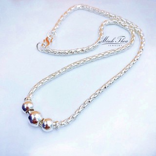 Dây chuyền vòng cổ bạc trẻ em, trang sức bạc nguyên chất an toàn cho bé Minh Thoa JEWELRY