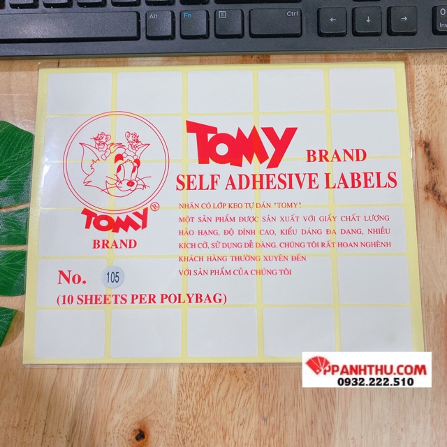 GIẤY DÁN TOMY A5 XẤP 10 Tờ