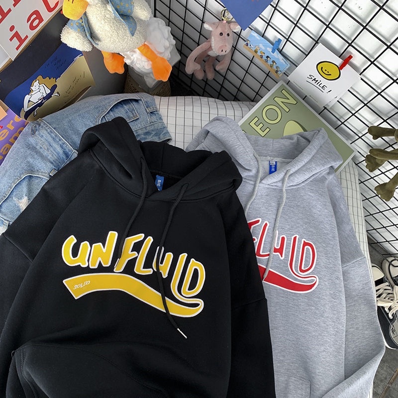 Áo hoodie nam nữ, áo nỉ bông unisex 2 lớp có mũ UN free size phom rộng phong cách hàn quốc ulzzang dễ phối đồ | BigBuy360 - bigbuy360.vn