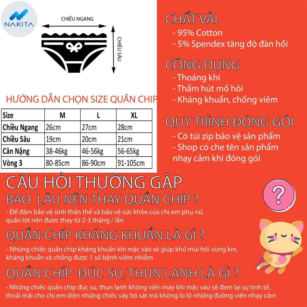 Quần lót nữ thun lạnh trơn chất liệu cotton cao cấp không viền mặc trong váy ôm dáng siêu đẹp QL09 - nakita.vn