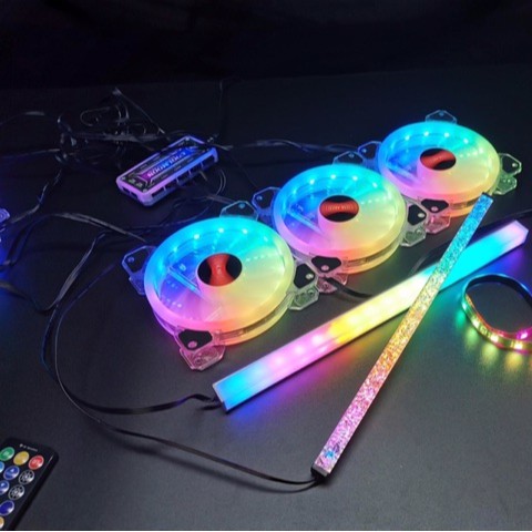 Fan Coolmon k5 Led RGB 16 triệu màu kèm 366 hiệu ứng