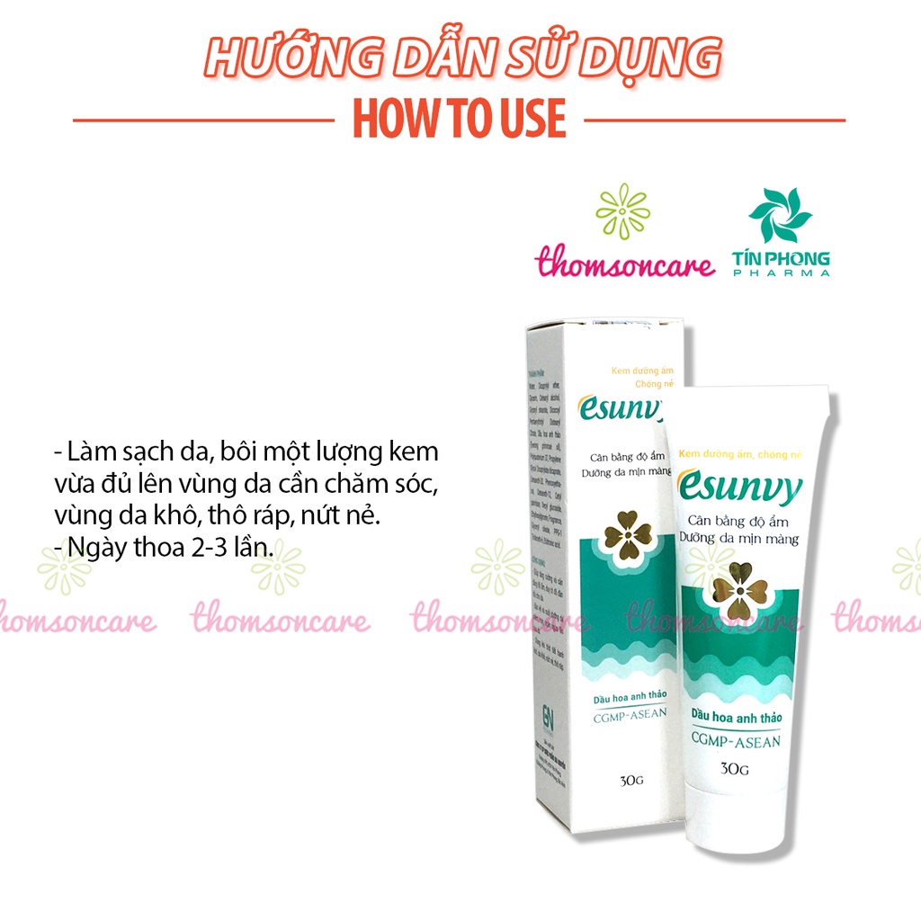 Bộ kem giảm nẻ cho mặt Esunvy, gồm kem dưỡng môi và Kem nẻ