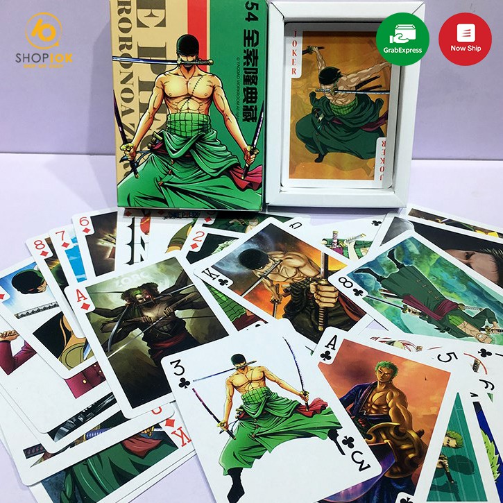 Bộ Bài Tây Poker Tú Lơ Khơ 54 Lá Cao Cấp Phiên bản Hoạt Hình One Piece, Attack on Titan, Kimetsu no Yaiba