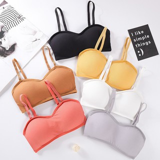 Áo bra hai dây len tăm quả ngang -Bra quây ngực, tập gym -Đồ lót nữ