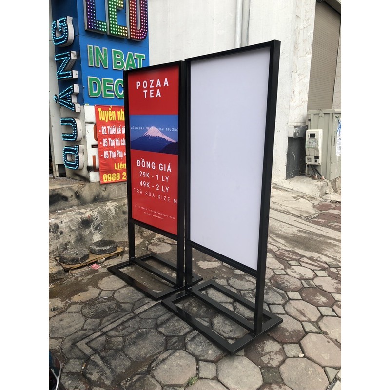 Standee khung sắt kích thước 60*160, 80*180, 80*200