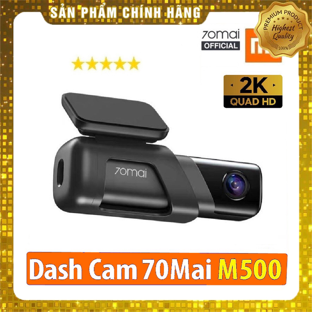 Camera Hành Trình Ô tô Xiaomi 70Mai M500 Dash Cam Xe Hơi , Tích hợp GPS - Phiên Bản Quốc tế