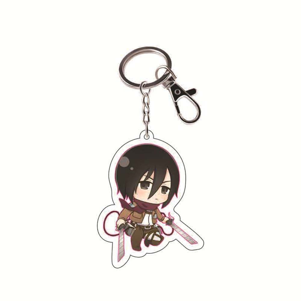 ALLGOODS Creative Attack on Titan Keychain Bag Pendant Gift Double Sided Anime Attack on Titan Car Key Holder Car Key Rings For Men Women Kid Key Rings Special Car Interior Accessories Acrylic