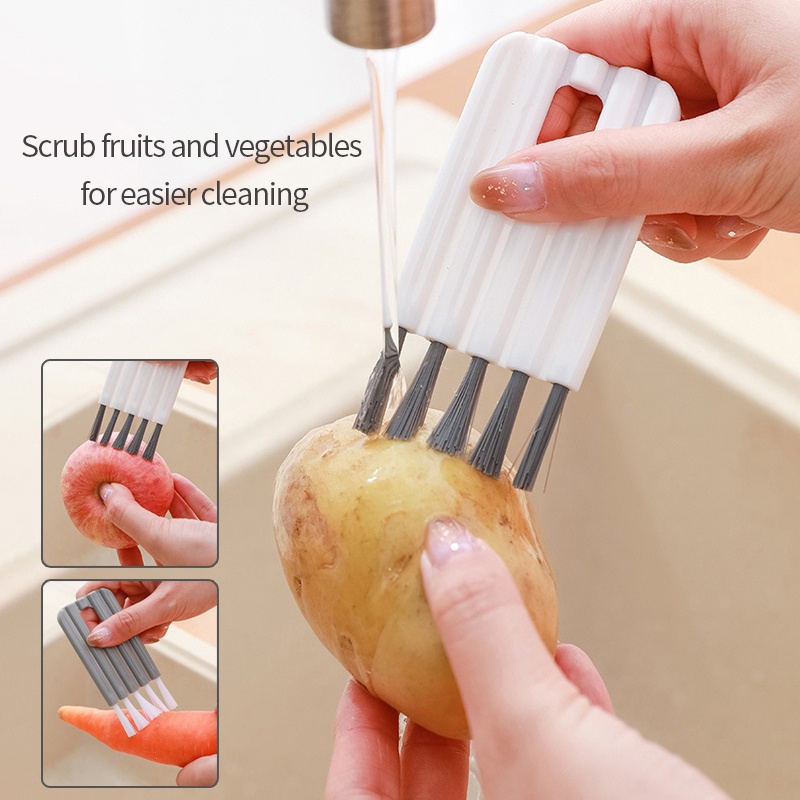 Cọ Vệ Sinh Bình Sữa / Cốc Nước / Bàn Phím Bằng Nhựa PP Linh Hoạt Bền Bỉ 2 Màu Tùy Chọn Tiện Dụng