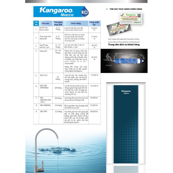 Máy lọc nước Kangaroo Macca 9 cấp lọc KGMC09