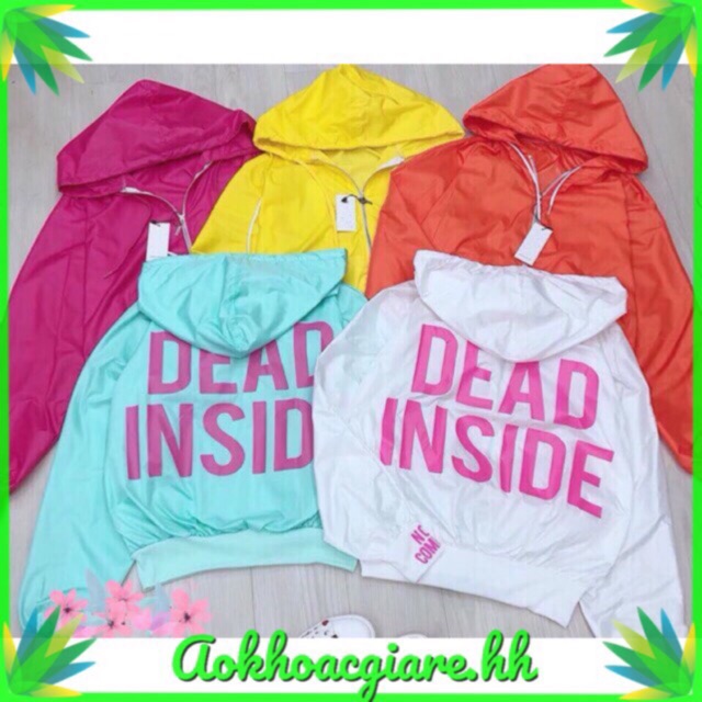 Áo khoác dù nữ DEAD INSIDE tay cánh dơi cực đẹp ảnh thật