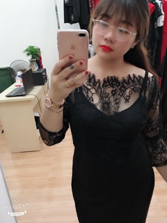 Đầm body phối ren bigsize