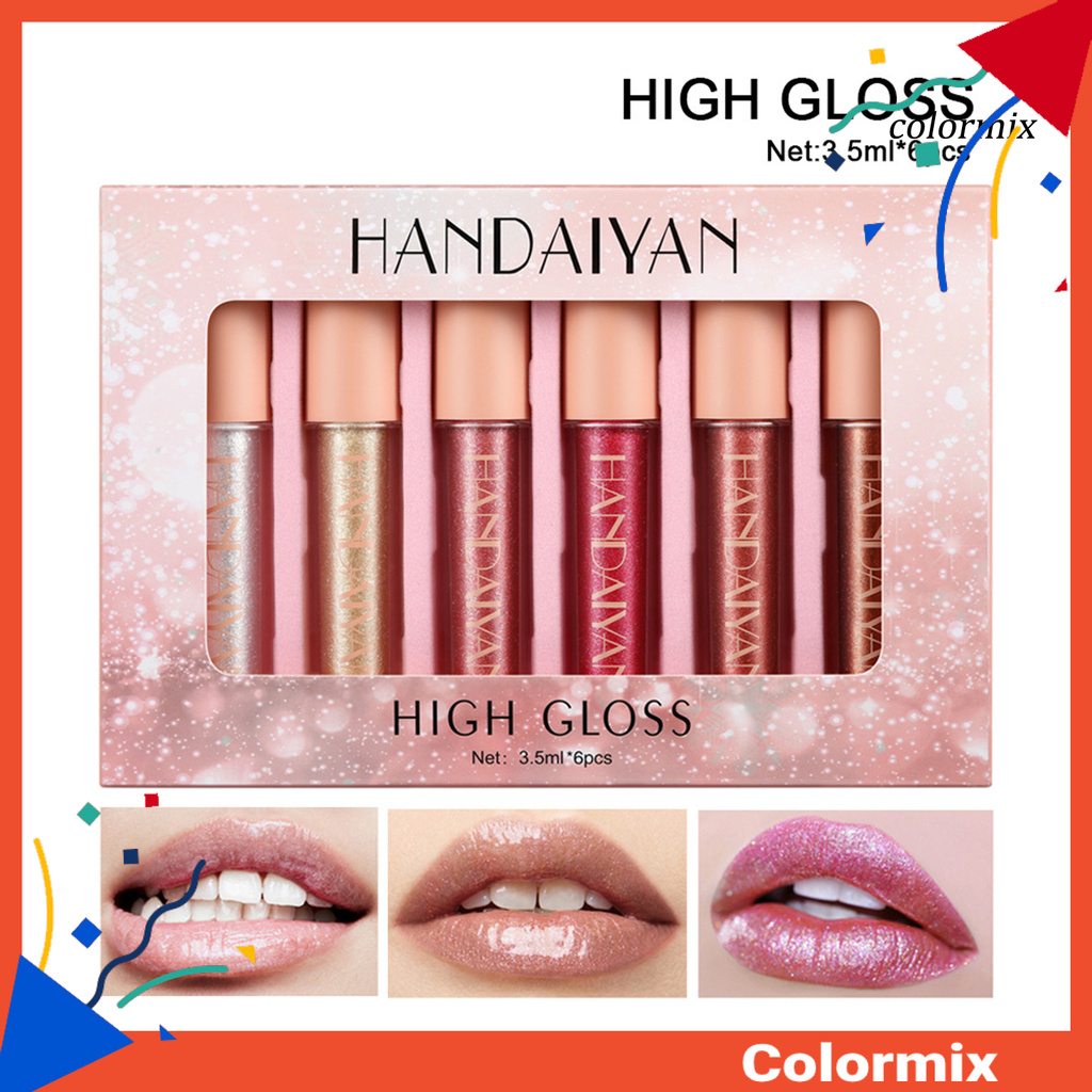 (Hàng Mới Về) Set 6 Thỏi Son Bóng Ánh Ngọc Trai Lấp Lánh Không Phai Màu | BigBuy360 - bigbuy360.vn