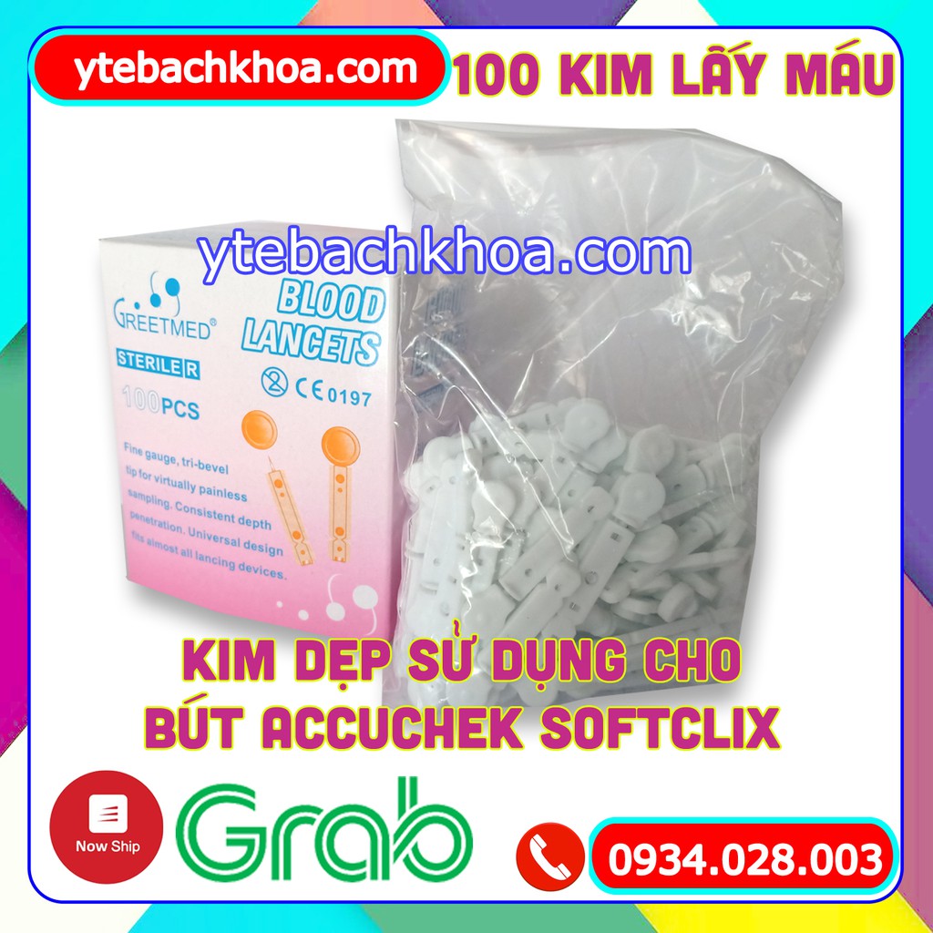 KIM DẸP LẤY MÁU SỬ DỤNG CHO BÚT LẤY MÁU ACCUCHEK SOFTCLIX - THƯƠNG HIỆU GREETMED