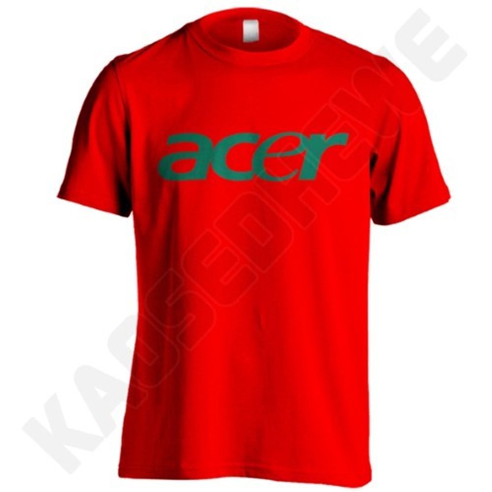 Áo Thun Màu Đỏ In Logo Acer Distro Wf01 Size Xs-6xl