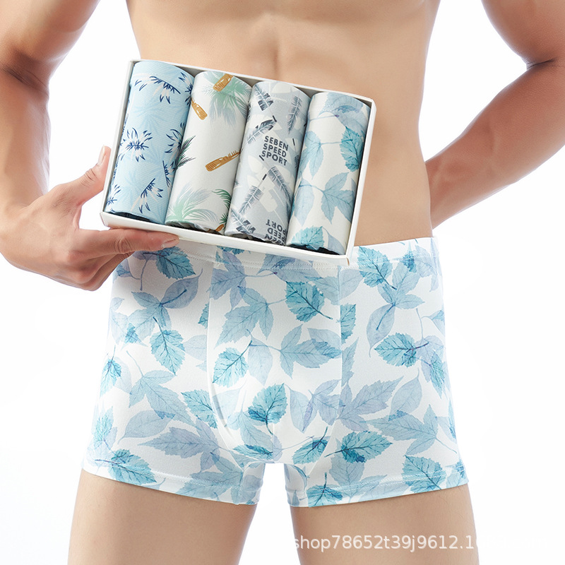 Set 4 quần lót boxer thoáng khí thoải mái dành cho nam