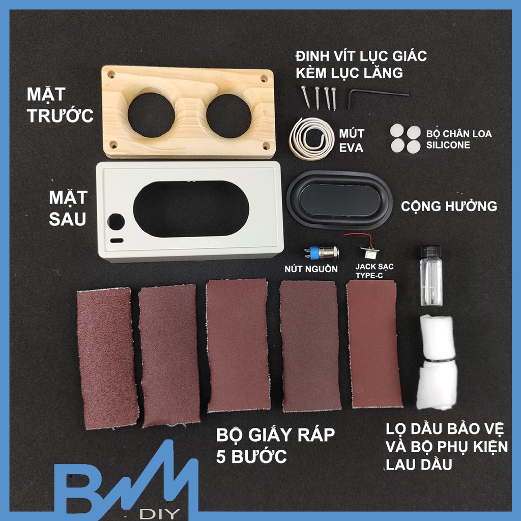 Bộ kit làm box loa mini 130x70x55mm