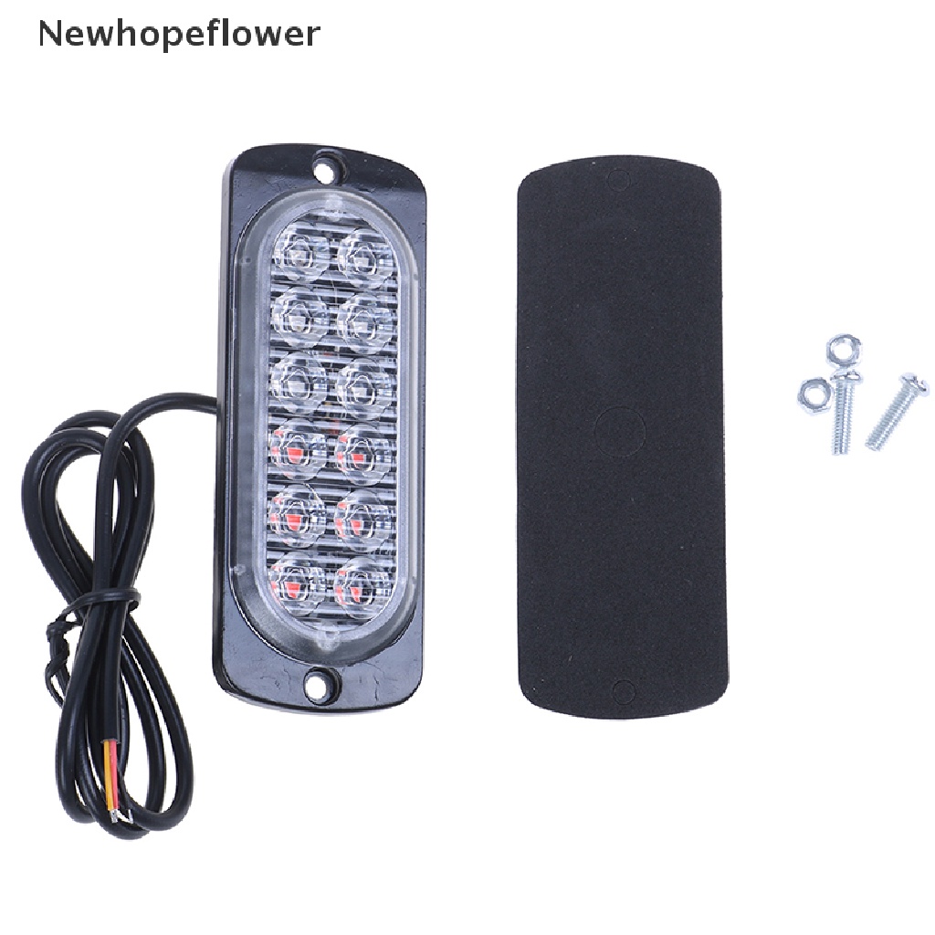 (NFPH) Đèn Cảnh Báo Urgent 12 Leds Màu Đỏ / Xanh Dương 18 Bóng Cho Cảnh Sát