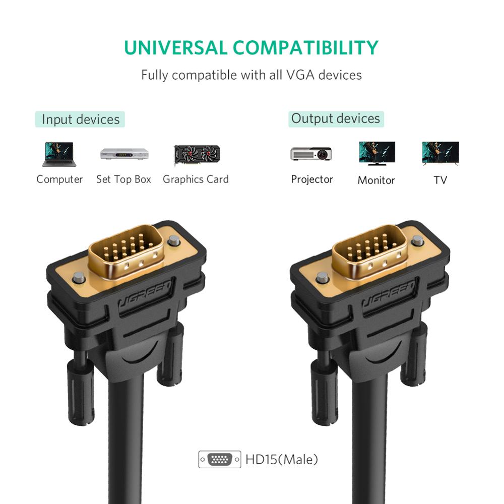 UGREEN Dây Cáp Vga 15 Pin 1080p 1m - 8m